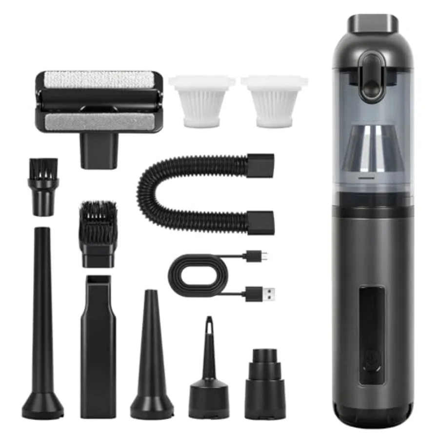 

Car Vacuum Portable Cordless 17000Pa 2 in 1 Vacuum CleanerandAir Duster 100W Brushless Motor Handheld Vacuum Cordless with 6000