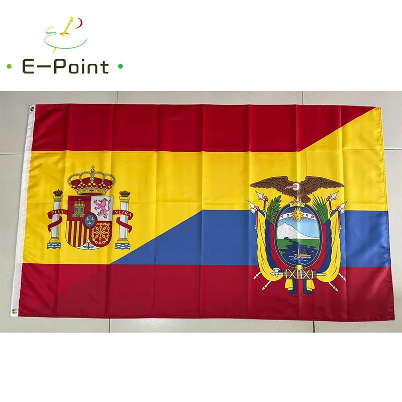 

Spain Ecuador Friendship Flag 2ft*3ft (60*90cm) 3ft*5ft (90*150cm) Size Christmas Decorations for Home Flag Banner