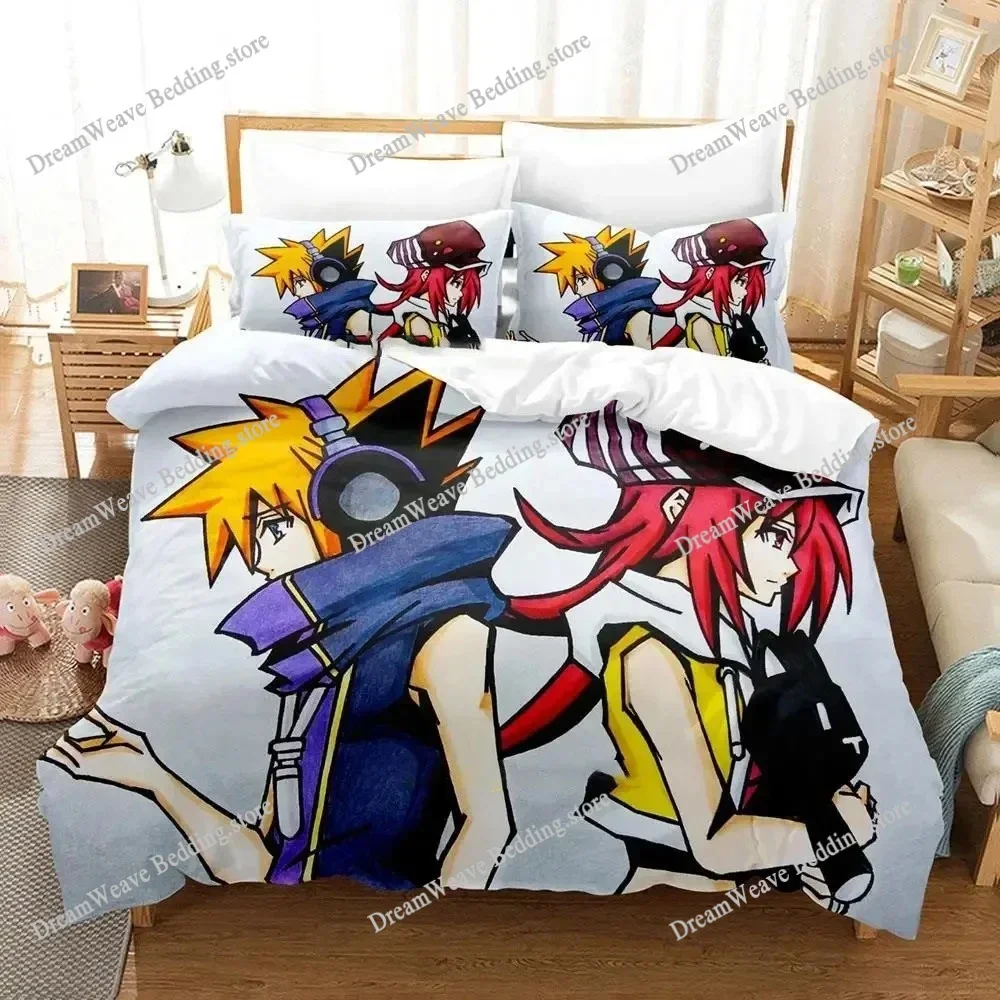 Neku Sakuraba The World Ends with You Bedding Set Duvet Cover Set Quilt Cover Pillowcase Comforter King Queen Size Boys Adult741