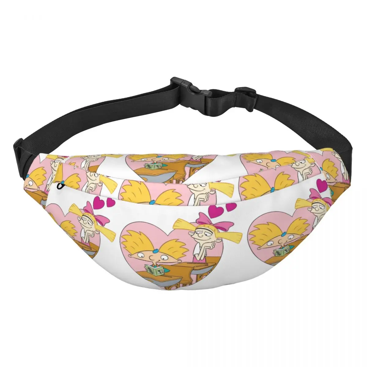 

Custom Casual Hey Arnold Anime Comedy Helga Pataki Fanny Pack Women Men Sling Crossbody Waist Bag for Cycling Phone Money Pouch