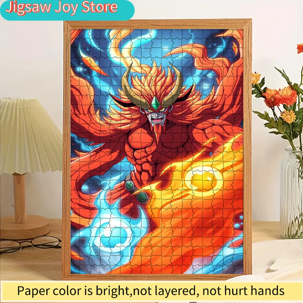 

Пазл-конструктор «Наруто Узумаки: Трансформация в Демонического Зверя», аниме-персонаж с огненными мышцами, пламенем и энергетическими шарами