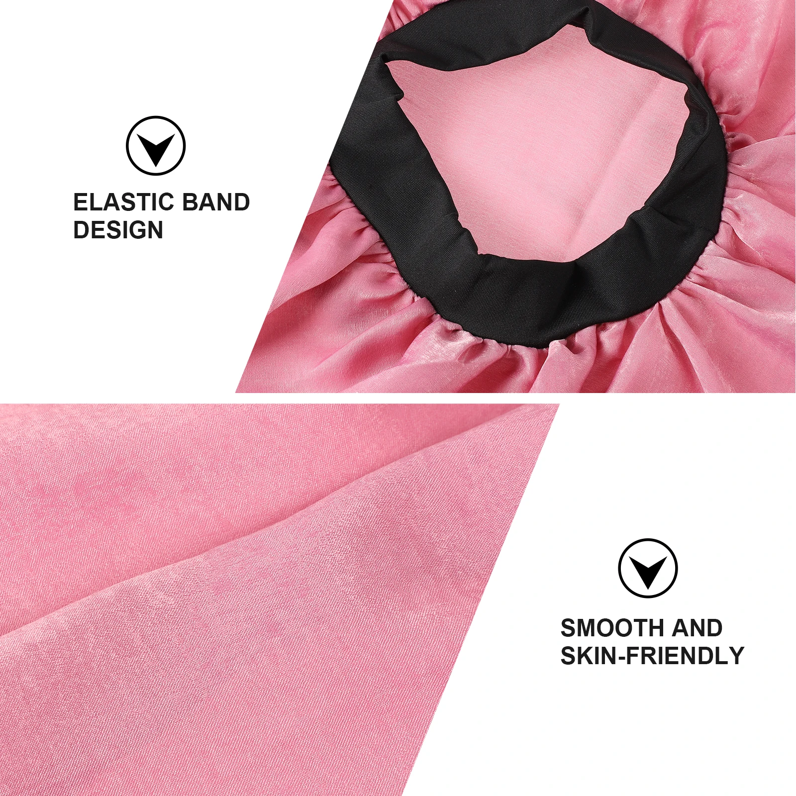 

2pcs Cap Wide brimmed Elastic Silk Bonnet Elastic Sleeping Hats Long Tail Hair Care Shower Women Bathing Bedding