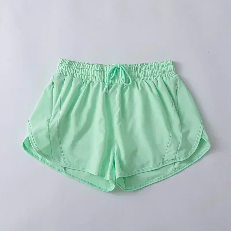 Lemon Biker Shorts Women Mesh Shorts Tennis Female Sports 2022 Trend High Waist Gym Running Fake Two Pants Training Clothes