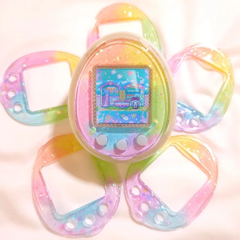 

Tamagotchi Electronic Pet Color Panel 4u/4u+ Plastic Cute Colorful Pearls Paste The Machine Faceplate Accessories Gift