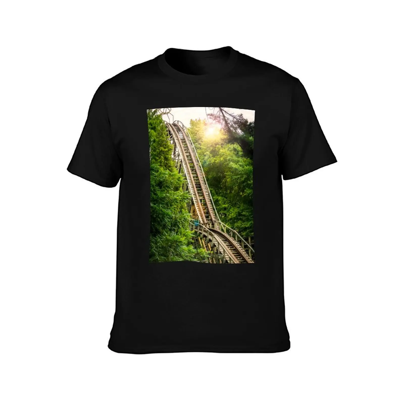 Phoenix Roller Coaster Knoebels T-Shirt Summer Casual Cotton Tee Oversized Streetwear Tops Vintage Graphic Print