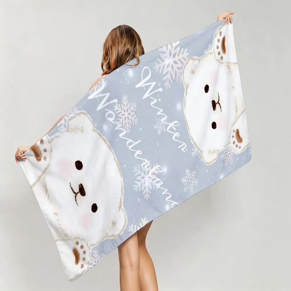 White-SnowbabiesS Towel Five-Star Hotel Quality Eco-Friendly Ultra Soft Thick Towels & Beach Towels