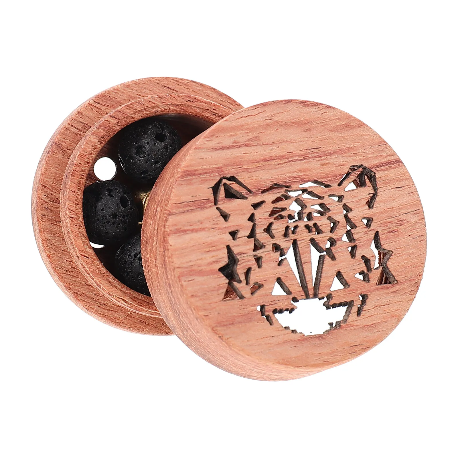 

1Pcs Car-Mounted Aroma Diffuser Exquisite Wood Perfume Diffuser for Vehicle Air Purifying Essential Oil Wood Decor Household