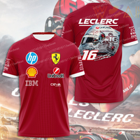 Unisex T-shirt.SCUDERIA Ferrari.Formula 1 Team Lewis Hamilton 44 3D T-shirt Style Kit 2025 Motorcycle Outdoor Sports Kid Tees