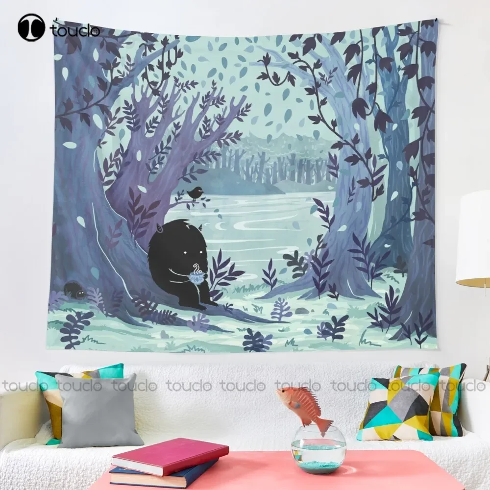 A Quiet Spot Of Tea Tapestry Tapestry Wall Hanging For Living Room Bedroom Dorm Room Home Decor Printed Tapestry Hanging Wall