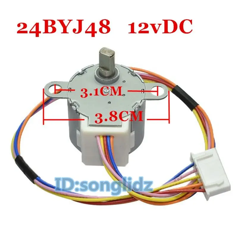 DC 12V 24BYJ48 DC Stepping Motor 5-Line for Air Conditioner Monitor Swing Shaking Head Stepper motor Air Conditioning 22cm Cable