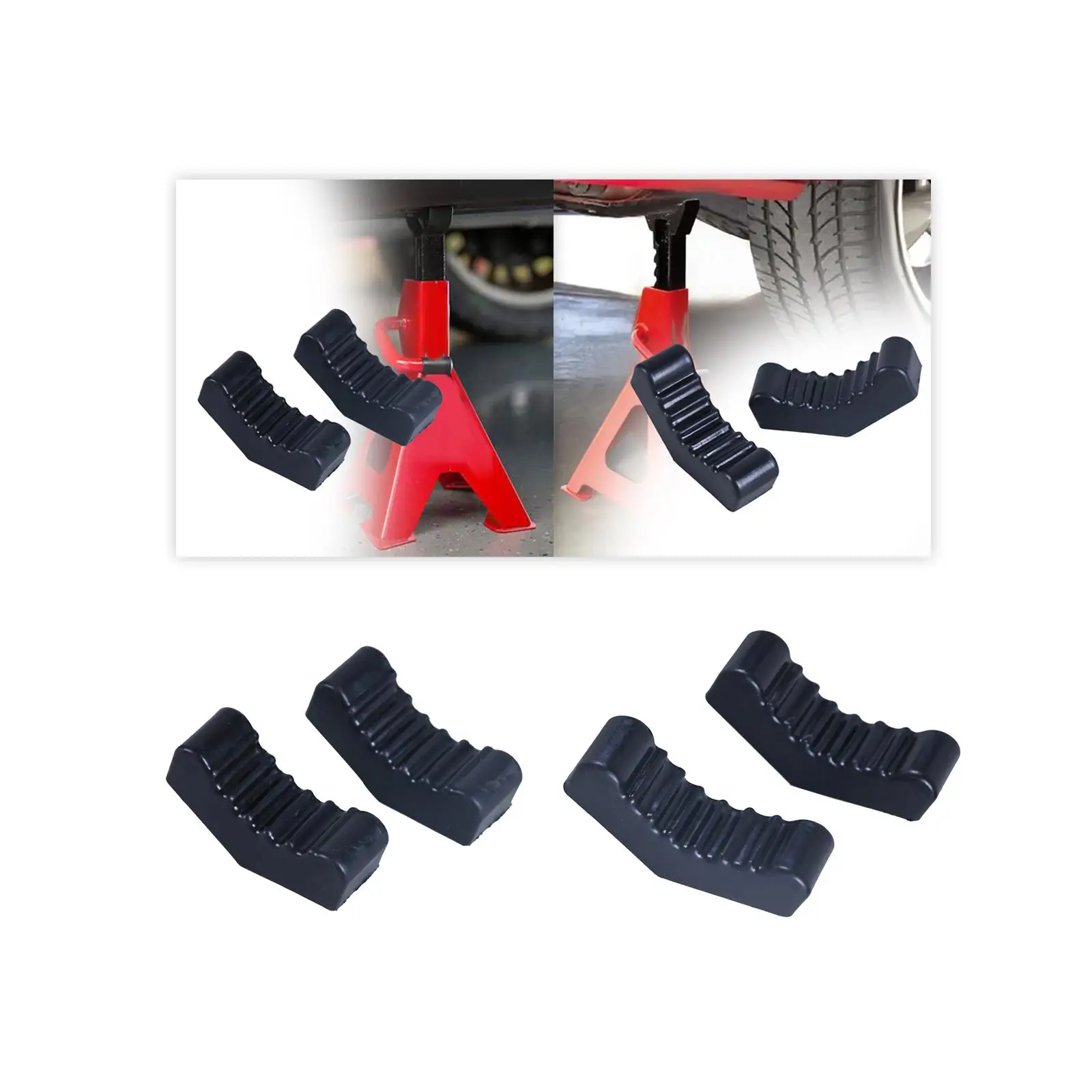 

Car Lift Jack Stand Rubber Pad Floor Jack Stand Pad Adapter Non Slip Slotted Black Frame Lifting Support Block Jack Stand Pad