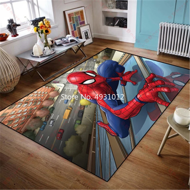 

Disney Fighting Hero Spiderman Spider Rug Blanket for Baby Kids Bedroom Living Room Carpet Non-slip Mat Home Floor Decoration