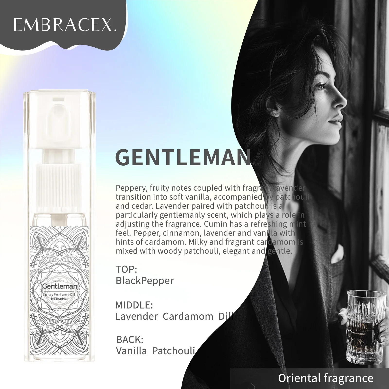 

10 мл эфирное масло джентльмена, парфюмерный спрей, стойкий аромат, семейный ароматерапевтический подарок для друзей/любителей