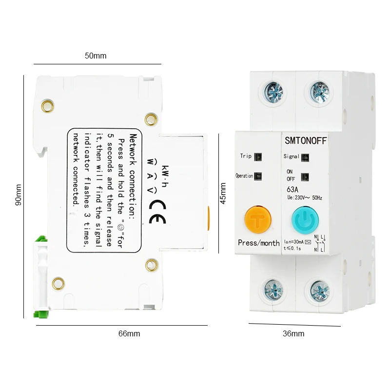 Imagem -05 - Smtonoff Smart Energy Meter Ewelink Wifi Kwh Metering Monitoring Proteção contra Vazamento Controle Remoto Relé Temporizador para Casa Inteligente