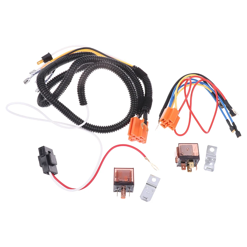 1 jeu de klaxons de tonalité de souffle pour montage de calandre de camion de Van automatique 12V Kit de relais de faisceau de câblage de klaxon de voiture universel