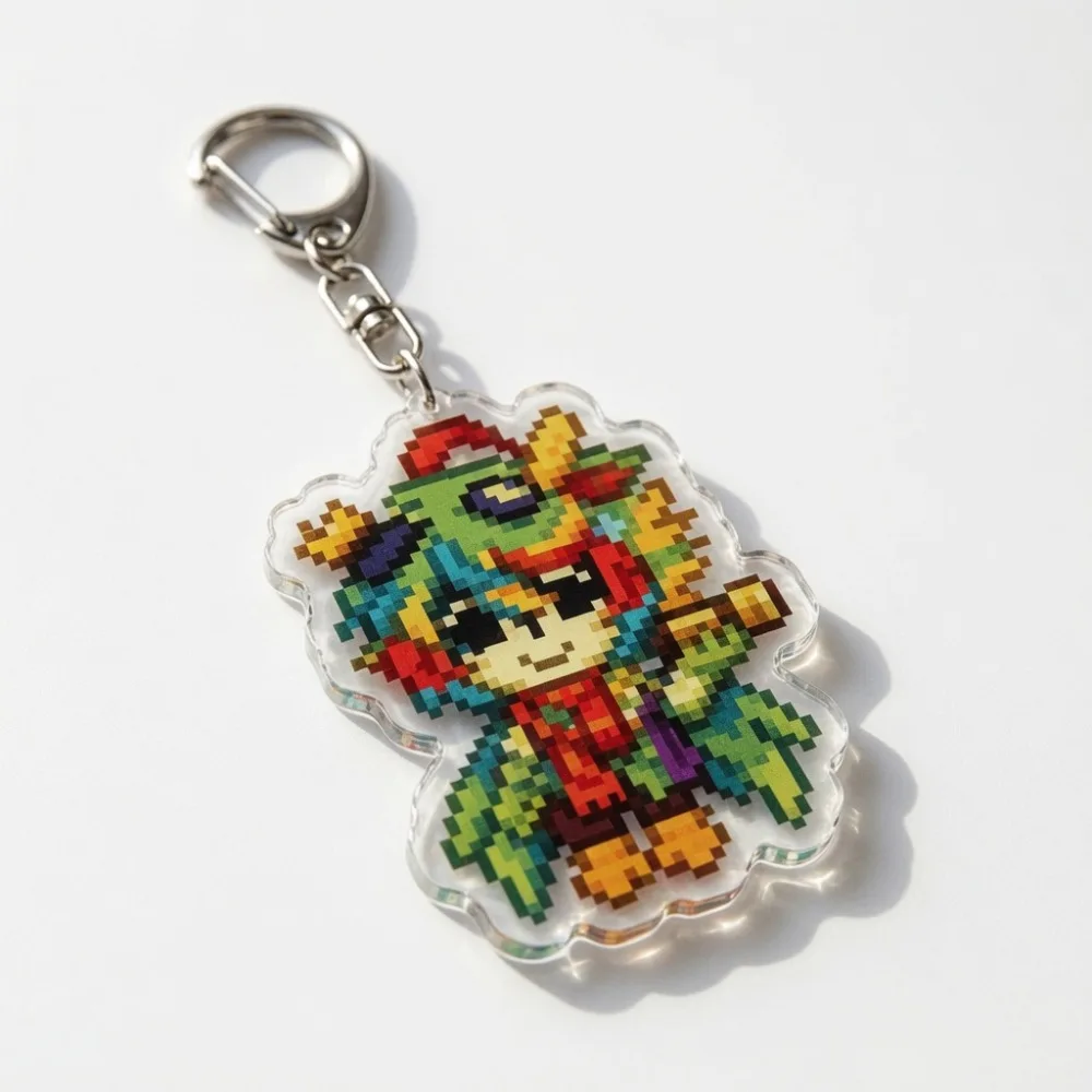 Cute Chibi Wifies Squiddo Ashswag Keychain Accessories Bag Charms PrinceZam Eggchan Spoke Parrot Keyrings Jewelry Fans Gifts view 4