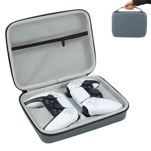 Estuche de transporte de Doble controlador para PS4, PS5, DualSense, Gamepad, bolsa de almacenamiento dura de EVA, a prueba de golpes, impermeable, estuche de transporte de viaje