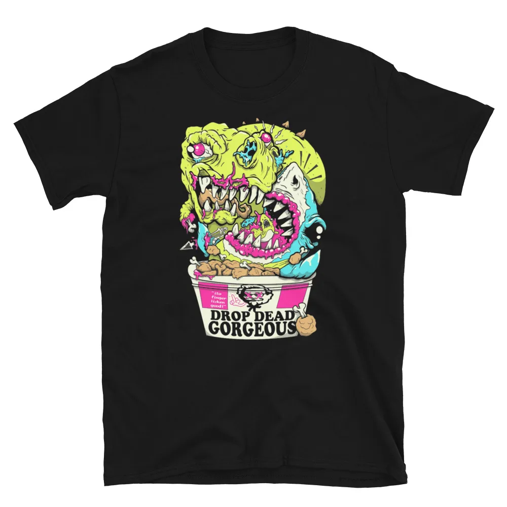 

DROP DEAD, GORGEOUS ”Nom Nom Nom” Emo Screamo Post-Hardcore Band T-shirt