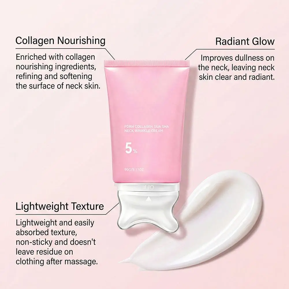 PDRN Pink Collagen Volume Multi Balm / PDRN Collagen Gua Sha Roller Halscreme Tief Hydratisierende Feuchtigkeitsspendende Aufpolsternde Gesichts- und Halscreme – Detail 12