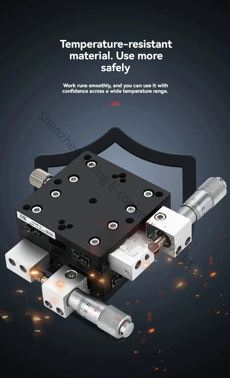 LY40/50 XY Axis Displacement Platform Manual Fine-tuning Table High-precision Mobile Optical Slide Table Aluminum Alloy