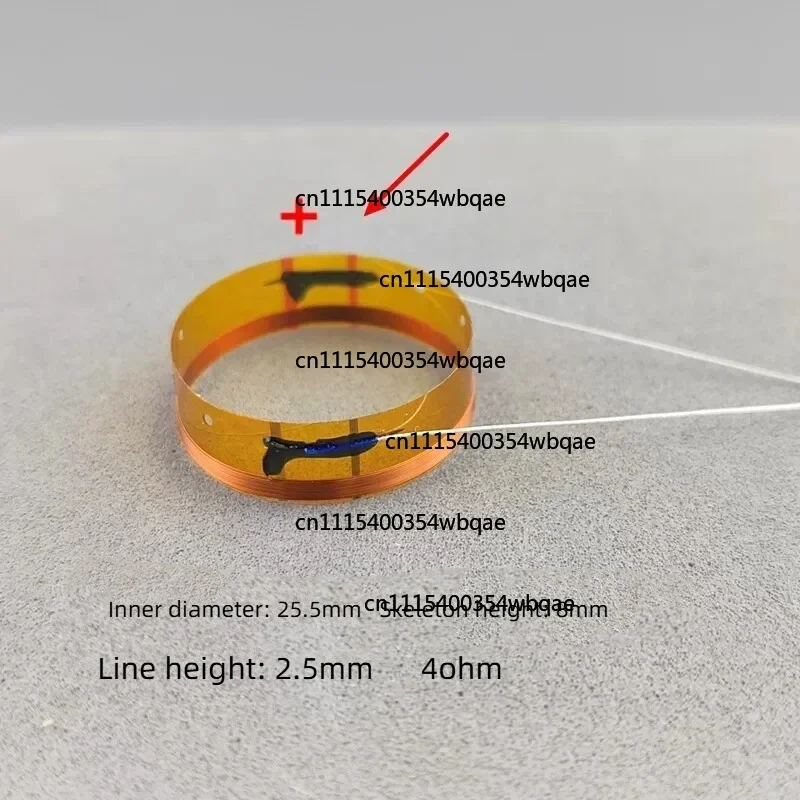ZOCI-25.5mm Voice Coil for KX2 Tweeter - 25mm Core, Single Layer Kapton, 4 Ohm 2PCS