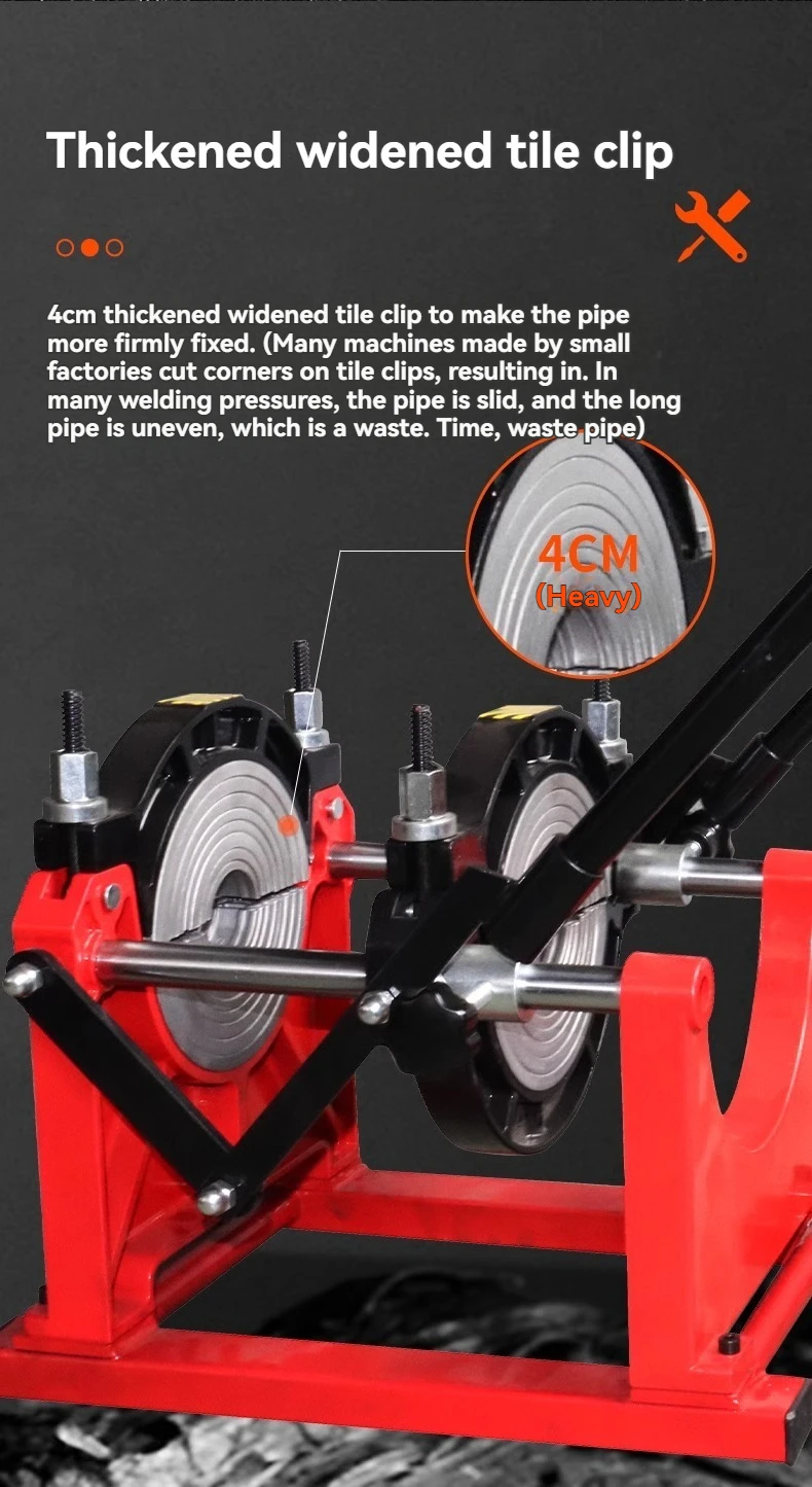 

Hand Pushed PE Tube Hot Melt Butt Welding Machine with Two Rings 63-160 Manual Butt Welding Machine