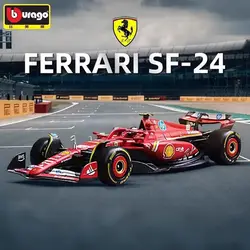 Bburago 1:43 2021 Ferrari F1 Formula SF24 #55 #16 Alloy Sports Car Model Carlos Sainz and Charles Leclerc Exclusive Race Car Toy