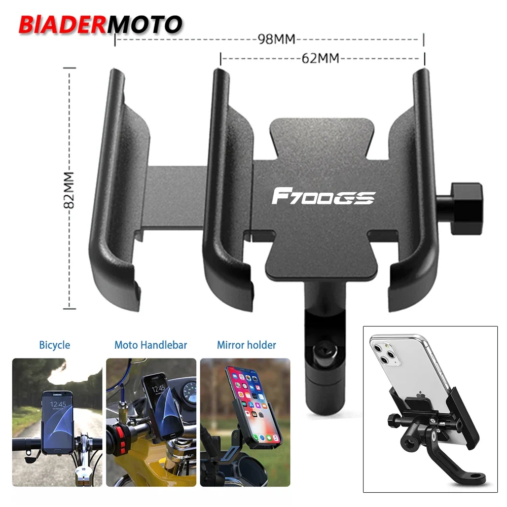 Motorcycle CNC Accessories Handlebar Mobile Phone Holder GPS Stand Bracket For BMW F700GS F 700GS GS Universal all year round