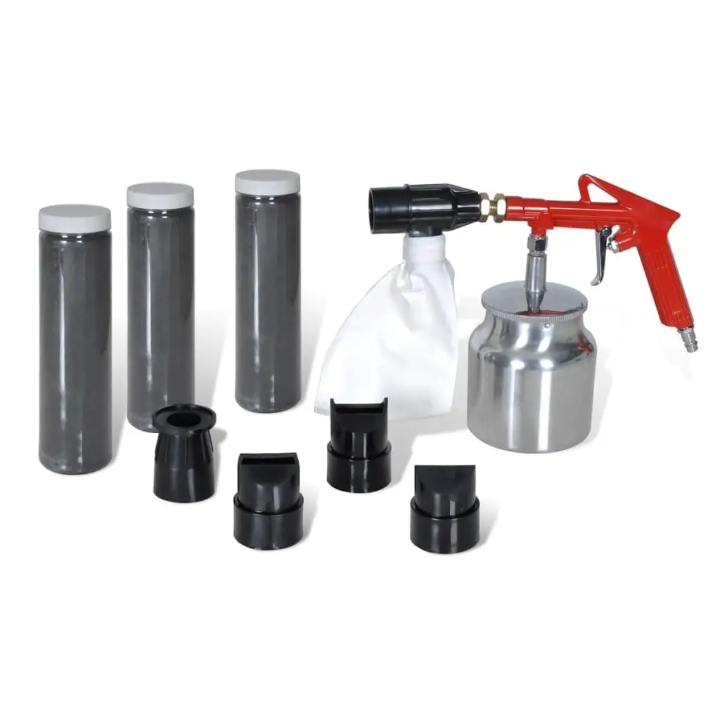 Air Sand Blasting Kit with Nozzles - Complete Sandblasting Set for DIY and Professional Use