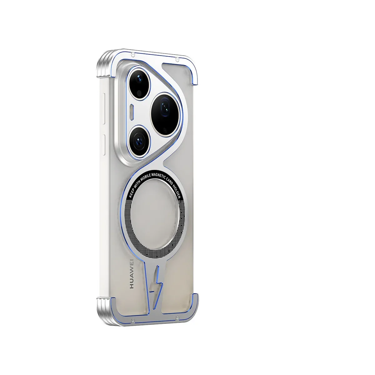 

Magnetic Rimless Metal Case For Huawei Pura 90 Pro Max Pura90 Pro Aluminum Bumper Wireless Charging Case Stand Shockproof Cover