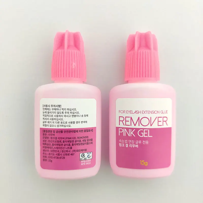 Removedor de Gel Sky Clear/Pink para extensiones de pestañas, pegamento para extensiones de pestañas, 15g, removedor de Corea, herramientas de