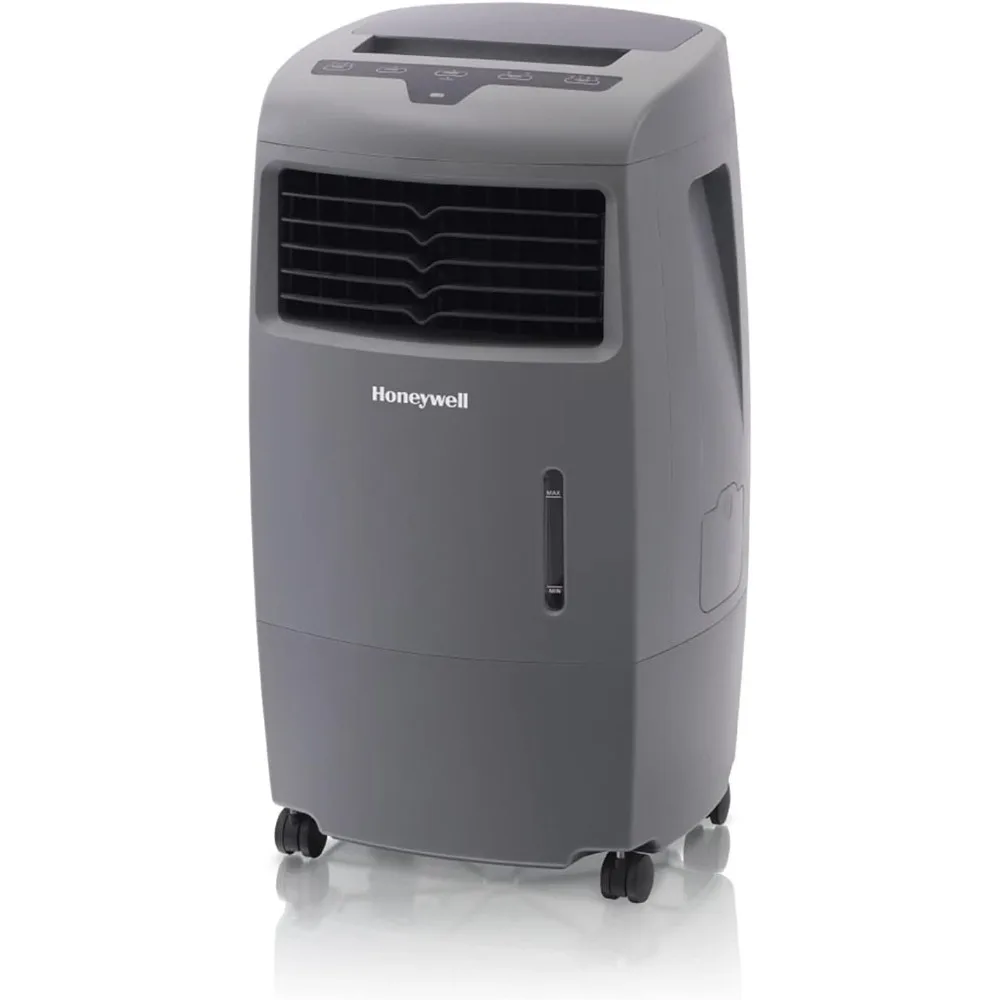 Aire acondicionado portátil para interiores y exteriores, enfriador evaporativo 500 CFM, ventilador y humidificador con Control remoto, color gris