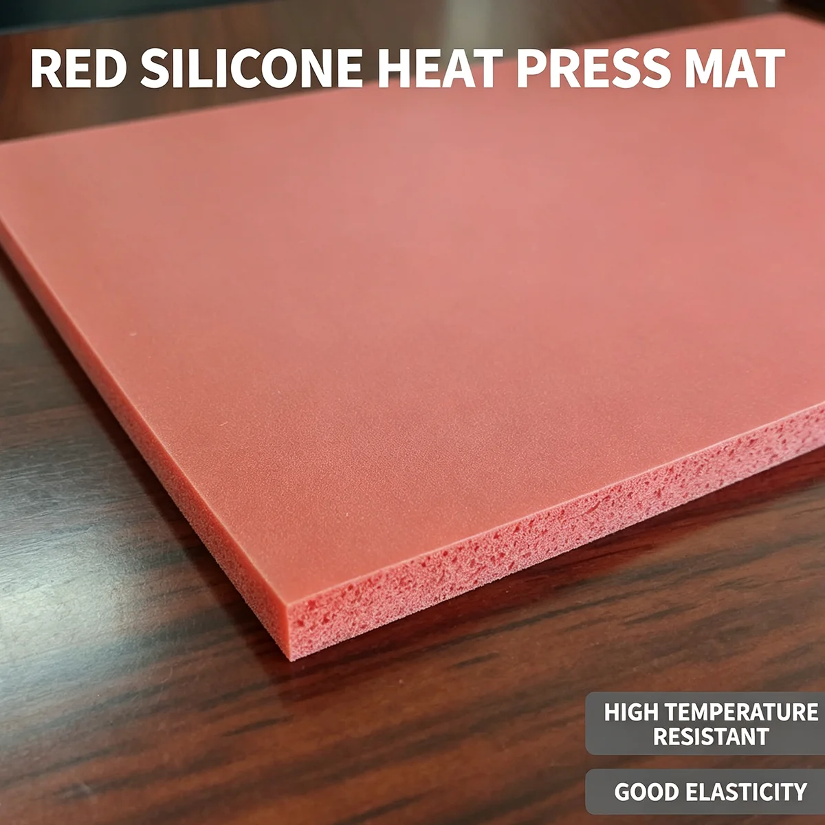 Red Silicone Heat Press Mat Flat Pad For Heat Press Machine Embossing Machine Thermal Transfer Cushion Sheet