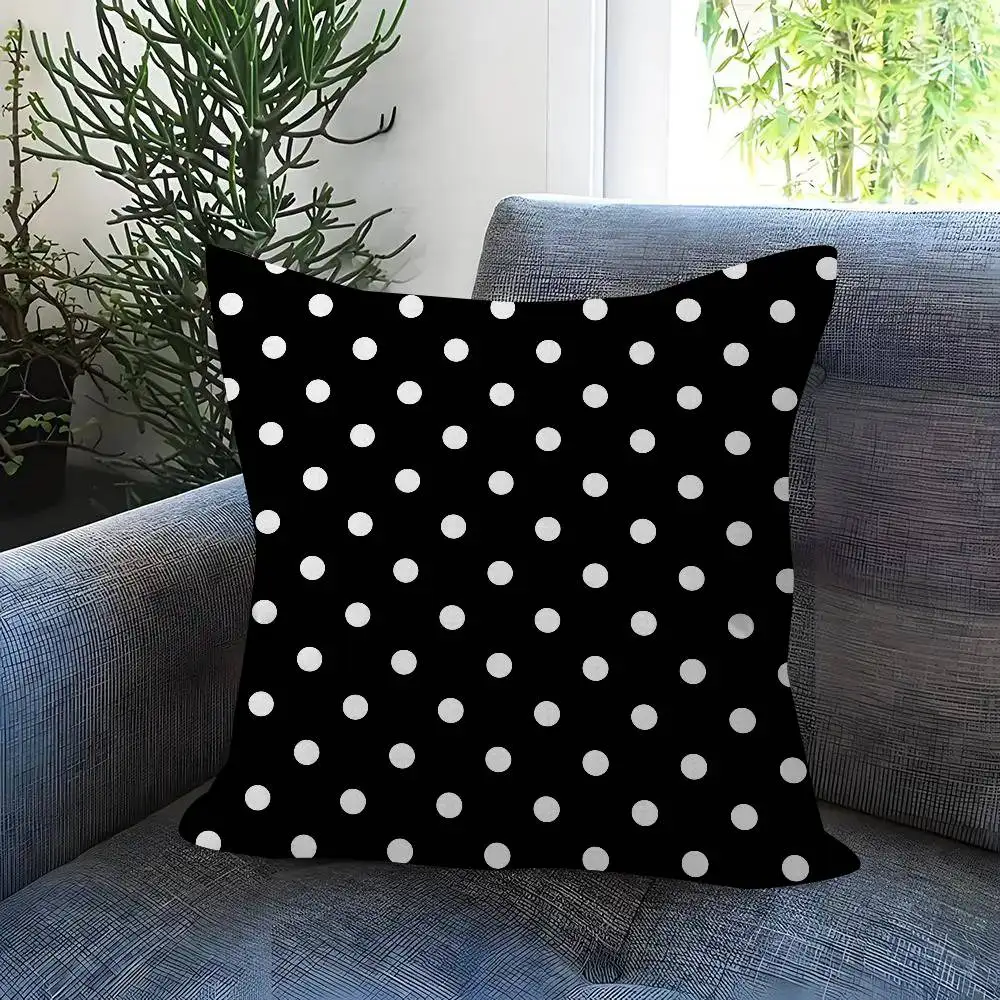 Modischer Polka-Dot-Figurenkissenbezug, Dekorativer Kissenbezug für Feiertage – Detail 4