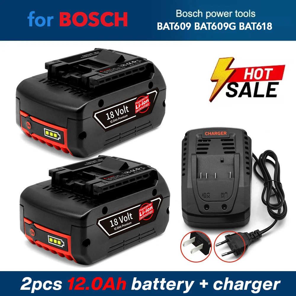 

Original for BOSCH 12000mAh 18V Lithium Battery Pack 12.0AH ToolRechargeable Battery for Bosch BAT609 BAT609G BAT618 BAT618G