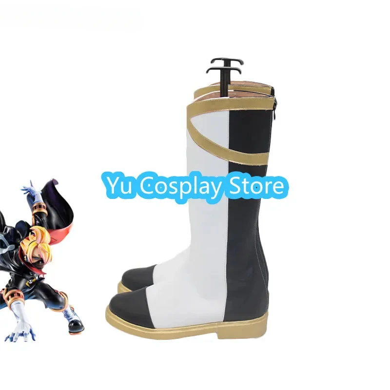 Germa 66 Sanji Cosplay Shoes Halloween Carnival Boots Cosplay Prop Anime PU Leather Shoes Custom Made