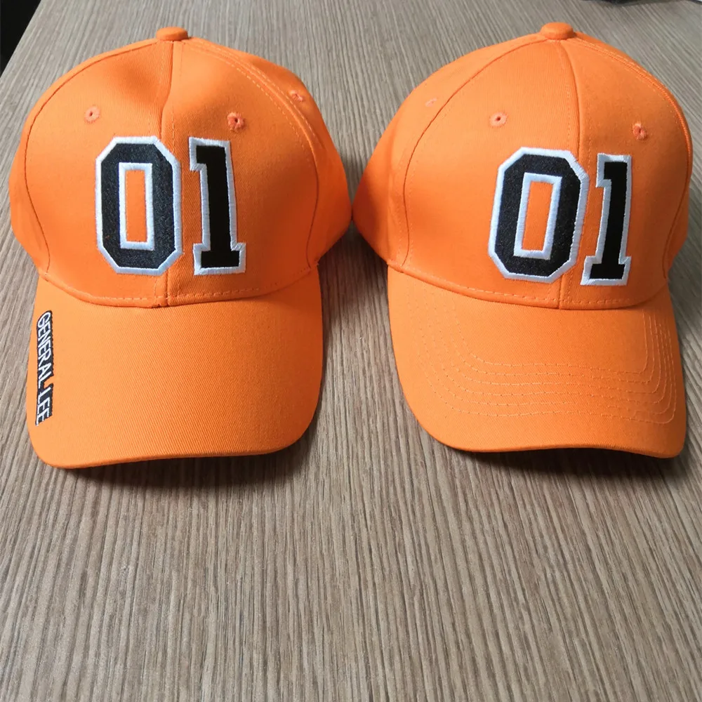 General Lee Orange Headwear Cosplay Movie Dukes of Hazzard Hat Fashion Baseball Cap Halloween Masquerade Adjustable Headwear