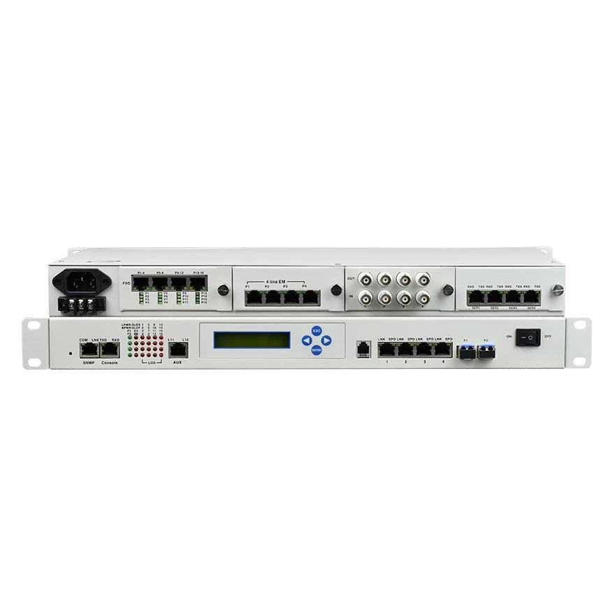 PDH MUX 1+1 optic fiber protection 19'inch 16 lines E1 pdh