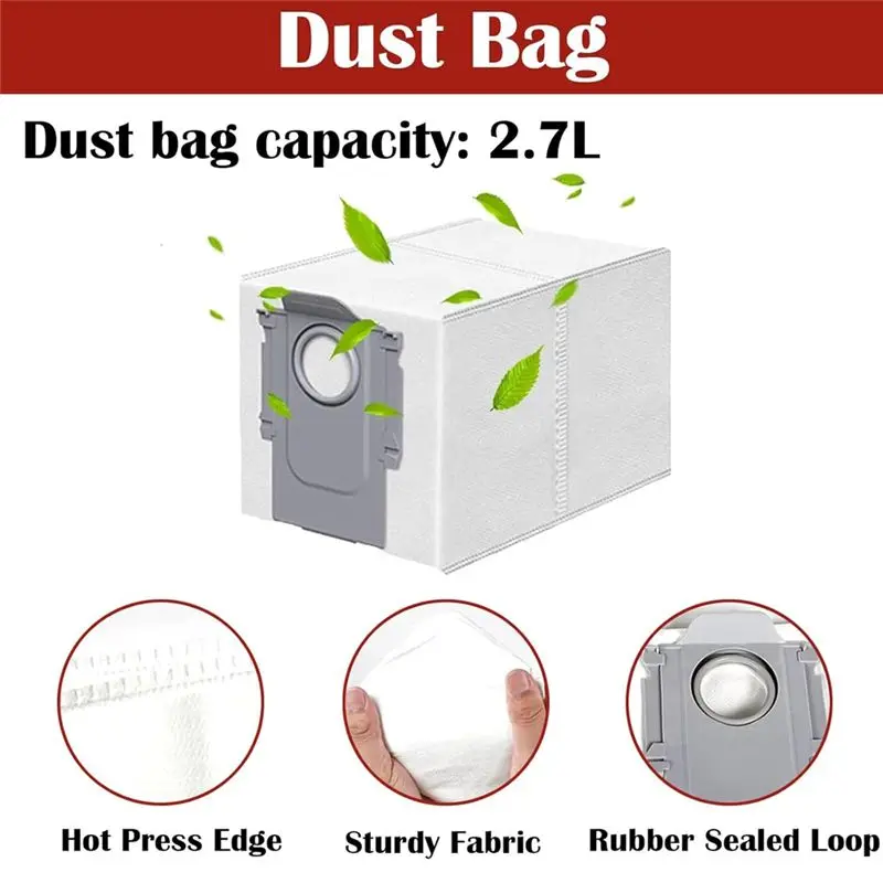 A36T-Replacement Parts For Roborock Qrevo Curv/P20 Pro Super Vacuum Cleaner Main Side Brush Hepa Filters Mop Cloth Dust Bags