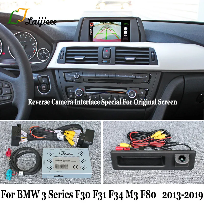 For BMW 3 Series F30 F31 F34 M3 F80 2013~2019 NBT EVO OEM Screen HD Night Vision Rearview Reversing Camera No Coding Required