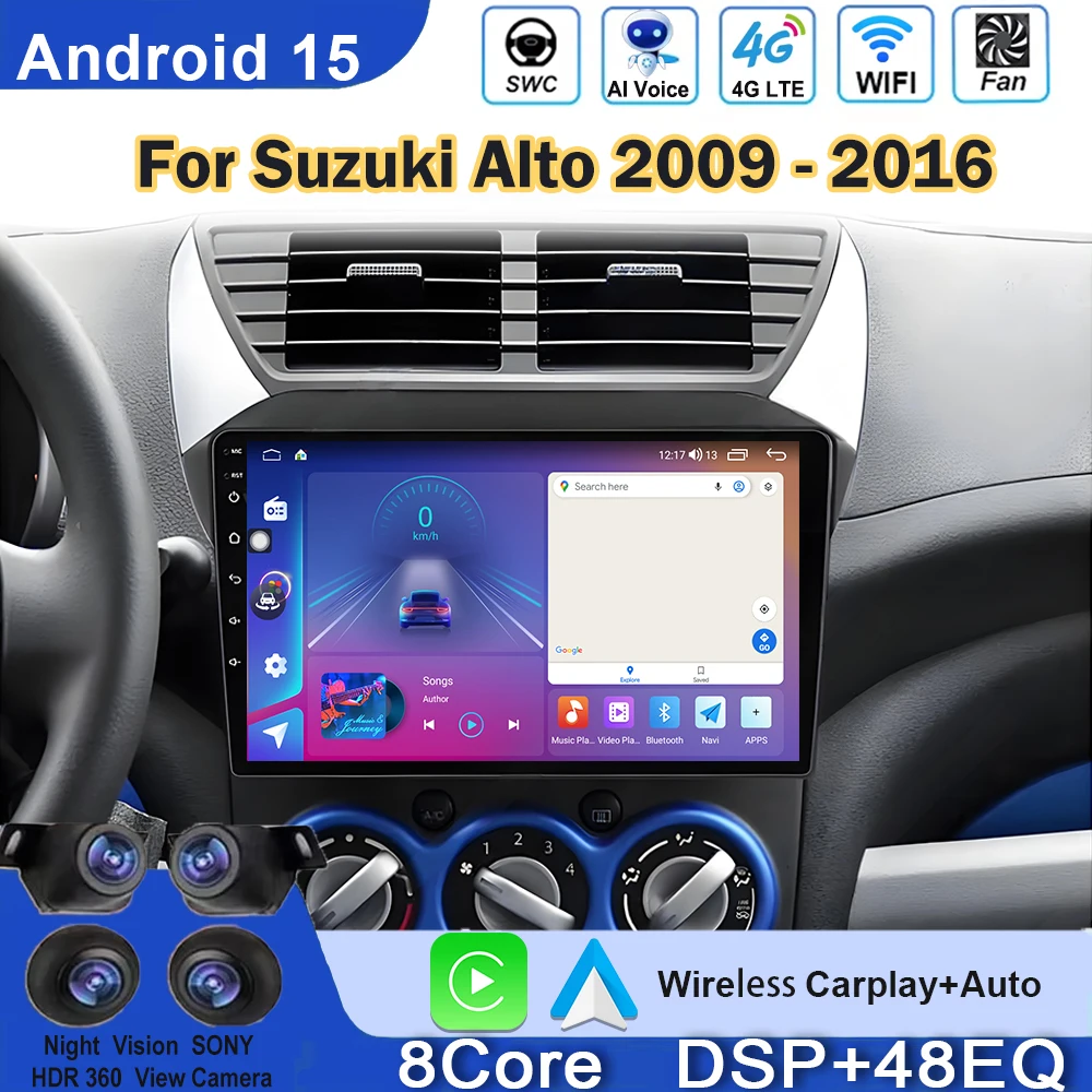 

Car Raido For Suzuki Alto 2009 2010 2011 2012 2013 2014 2015 2016 Multimedia Video Player GPS Navigation 2Din Autoraido Carplay