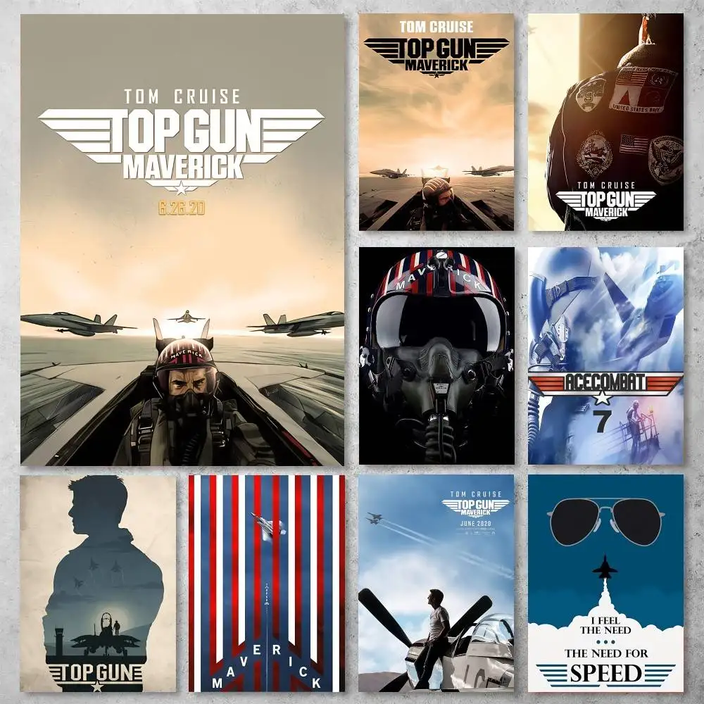 Top Gun Maverick Movie Poster Sticker HD Quality Home Room Wall Decoration