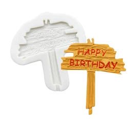 HAPPY BIRTHDAY Silicone Sugarcraft Mold Resin Tools Cupcake Baking Mould Fondant Cake Decorating Tools