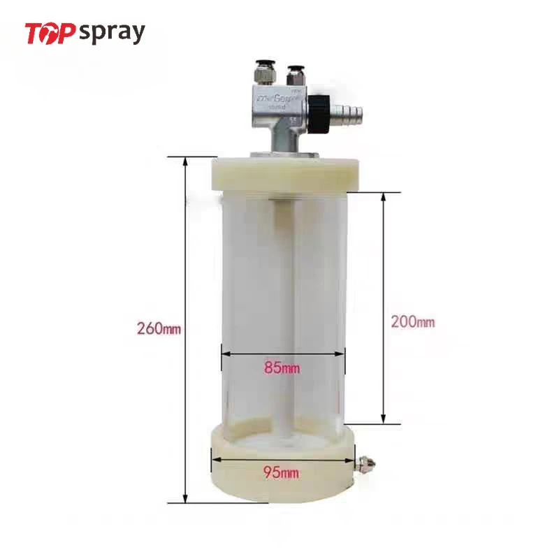 Topspray Fluidization Hopper Cup 2 PCS Electrostatic Coating (1L) with IG02 Pump for Powder Coating Machine