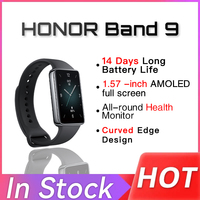 New HONOR Band 9 Display 1.57'' AMOLED Screen 60Hz 14-Days Battery Blood Oxygen Heart Rate Sleeping Monitor Bracelet