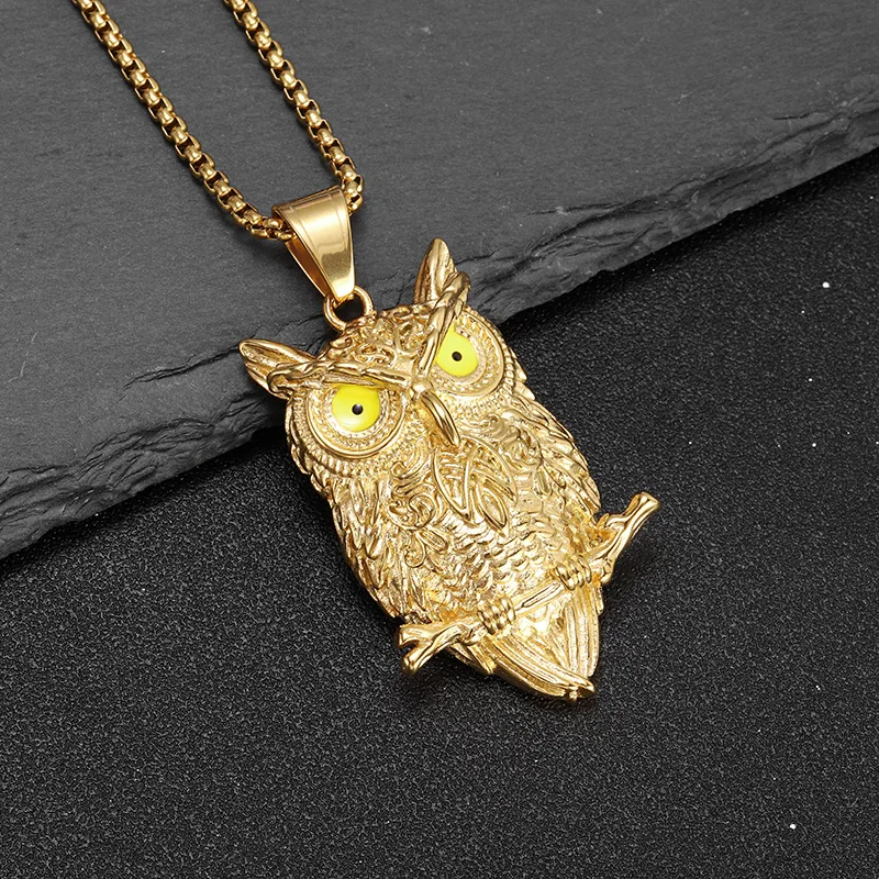 HIPHOP Jewelry - Steel - Owl Pendant necklace