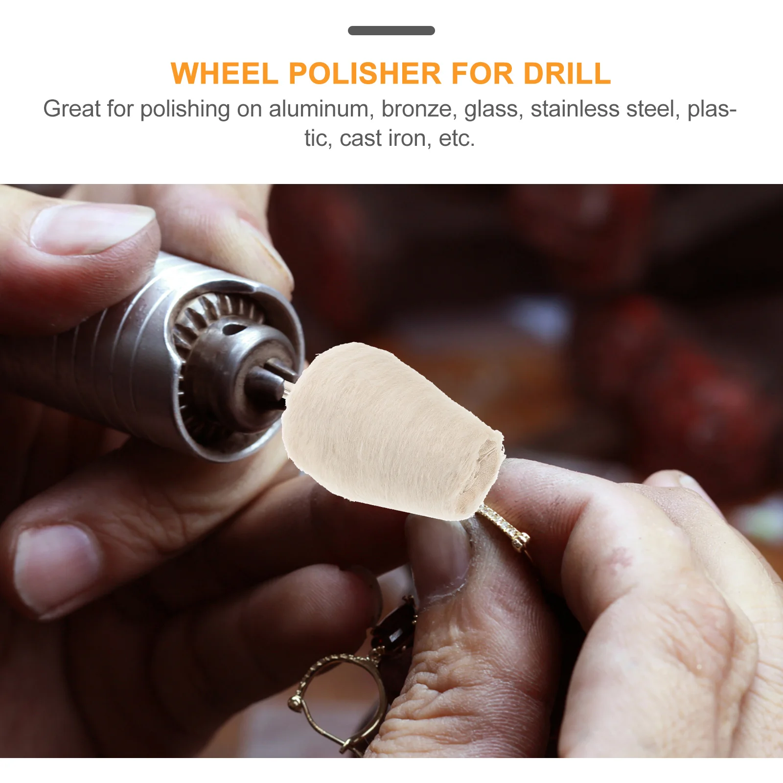 

10 Pcs Polishing Cloth Wheel Grinder Buffing Wheels for Bench Drill Pad Glass Kit