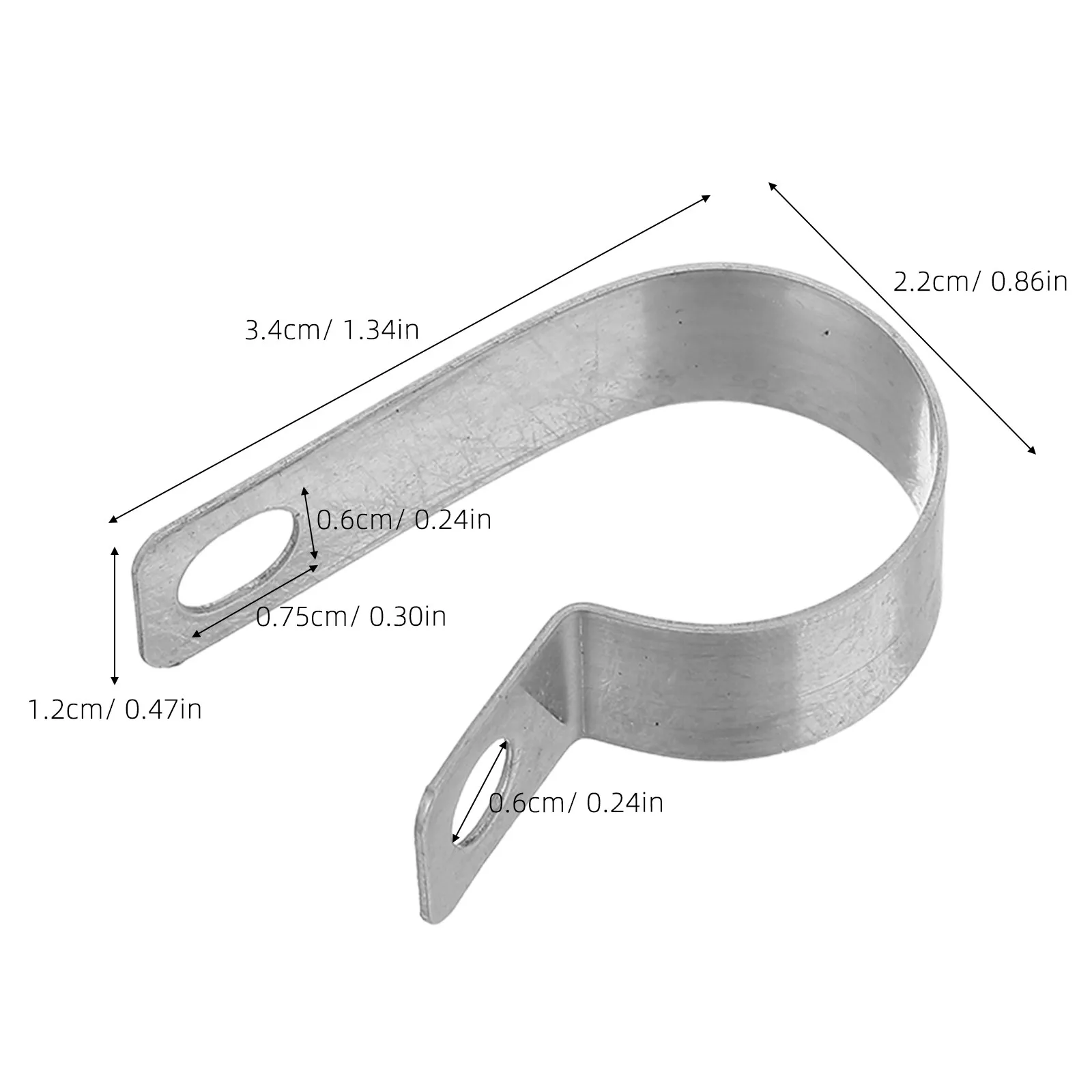 30Pcs R Shaped Cable Holder Clamps Metal Wire Clips 20Mm Diameter Stable Wire Retaining for Industrial Electrical Outdoor Cable