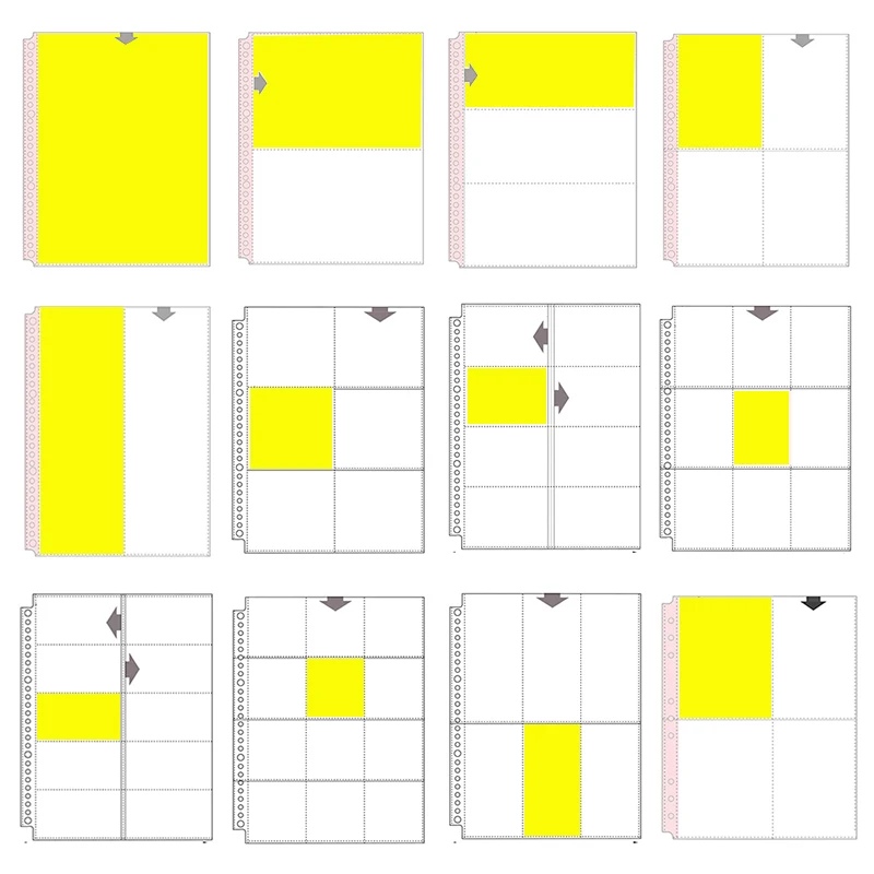 10 Sheet 9/26 Hole B5 Photocard Binder Pockets Sleeves Photo Album Sheet Photo Card Holder Paper Money Sleeves Transparent Cover