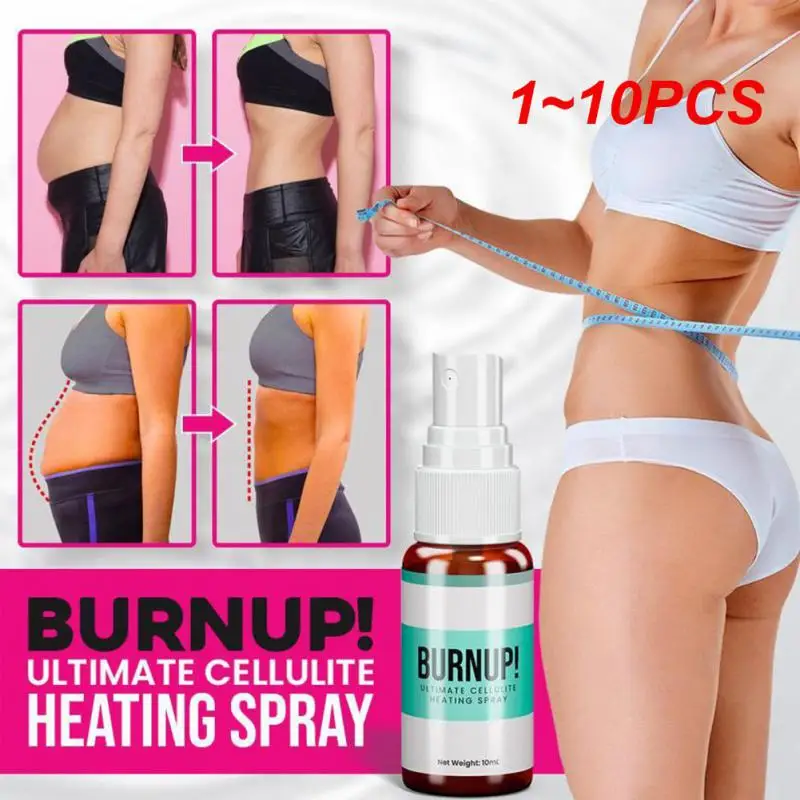 

1~10PCS Hot Sale 10ML BurnUp Ultimate Cellulite Spray Effective Fat Burners Belly Waist Thighs Firming Heating Skin Tightening